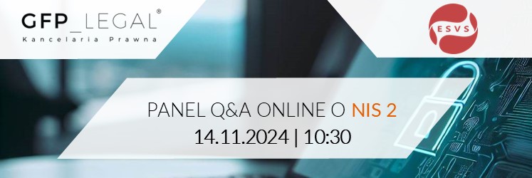 Panel Q&A online o NIS2 we współpracy z ESVS! | GFP Legal